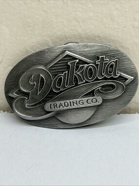 Vintage 1990s Dakota Trading Co. Pewter Belt Buckle